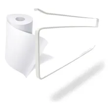 Gancho Adesivo Revestido Suporte Encaixe Para Papel Toalha Foto mini 1