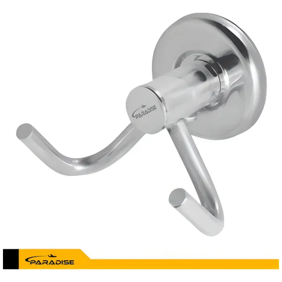 Gancho Cabide Duplo Banheiro Toalha Aço Inox Alumínio Foto 1