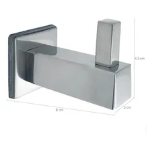 Gancho Cabide Multiuso Roupa Toalheiro Aço Inox Porta Toalha Cor Cinza Foto mini  3