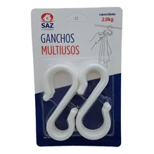 Gancho De Plástico 6 Peças 8cm Em S Branco Foto mini 1