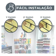 Gancho Expositor Painel Canaletado Bijuteria 5cm 100 Unidade Cor Cinza Foto mini 3