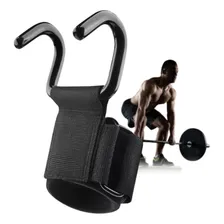 Gancho Luva Strap Grip Musculação Hook Academia 136kg 2 Pçs Cor Preto Foto mini 3