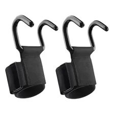 Gancho Luva Strap Grip Musculação Hook Academia 136kg 2 Pçs Cor Preto Foto mini 2