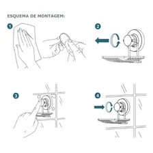 Gancho Multiuso Cabide Com Ventosa Parede Sem Furo Banheiro Cor Cromado Foto mini  3