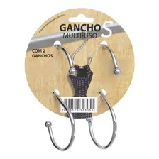 Gancho Multiuso Para Barra Cabide Suporte Gancho Aço Cromado Cor Inox Foto mini 4