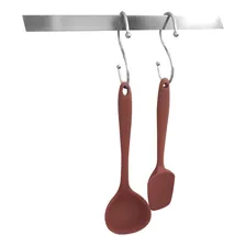 Gancho Multiuso Para Barra Cabide Suporte Gancho Aço Cromado Cor Inox Foto mini  2