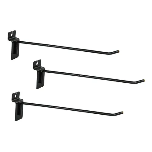Gancho Para Painel Canaletado 30cm Preto Kit 30 Unidades Foto 1