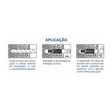 Gancho Rede Descanso Dormir Parabolt Aço Inox Embutir 1 Par Foto mini 3