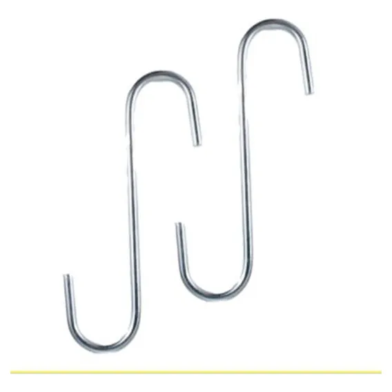 Gancho S Para Açougue Cozinha 21cm Zincado 01 Par Multiuso Foto 1