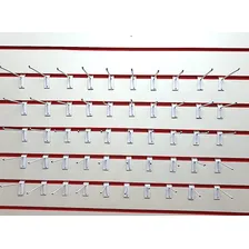 Ganchos Expositores P/ Painel Canaletado 15cm - 50 Unidades Cor Branco Foto mini 4