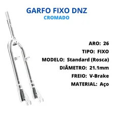 Garfo Bicicleta Aro 26 Standard 21,1mm Dnz Cromado Bike Mtb Foto mini 2