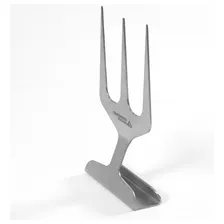Garfo Tridente Para Churrasco - 1,5mm Inox Polido Foto mini  3