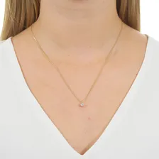 Gargantilha Banhado Ouro 18k Fio Veneziana Pedra Delicado Foto mini  2