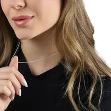 Gargantilha Feminina 40cm Italiana Em Prata 925 Cor Prateado Foto mini 2