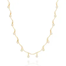 Gargantilha Rommanel Ouro 18k Com Zirc么nias - 42 Cm Foto mini 1