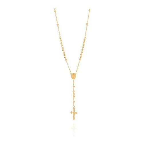 Gargantilha Terço Coração De Maria 45 Cm Rommanel 532073 Cor Dourado Foto 1