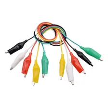 Garra 10 Fios Jacaré Cabo Eletrônica Cabo Arduino Colorido Jumper Foto mini 3