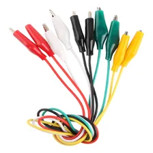 Garra 10 Fios Jacaré Cabo Eletrônica Cabo Arduino Colorido Jumper Foto mini 4