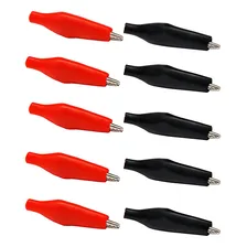 Garra De Jacaré Mini 5a Preta - Vermelha Kit Com 10un Foto mini 1