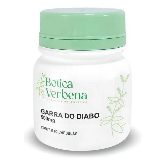 Garra Do Diabo Natural 500mg 60 Cáps Botica Verbena Foto 1