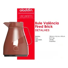 Garrafa Bule Térmico Aladdin Valencia Café Chá 750ml - Rolha Foto mini 3