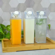 Garrafa Caixinha De Leite Acrílico 1 Litro Vedação Silicone Foto mini 2