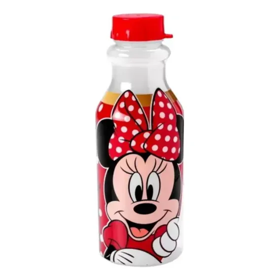 Garrafa De Água Da Minnie Mouse Vermelha 500ml Foto 1