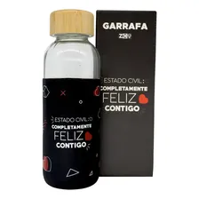 Garrafa Eco Vidro Presente Dia Dos Namorados Feliz Contigo Foto  mini 1