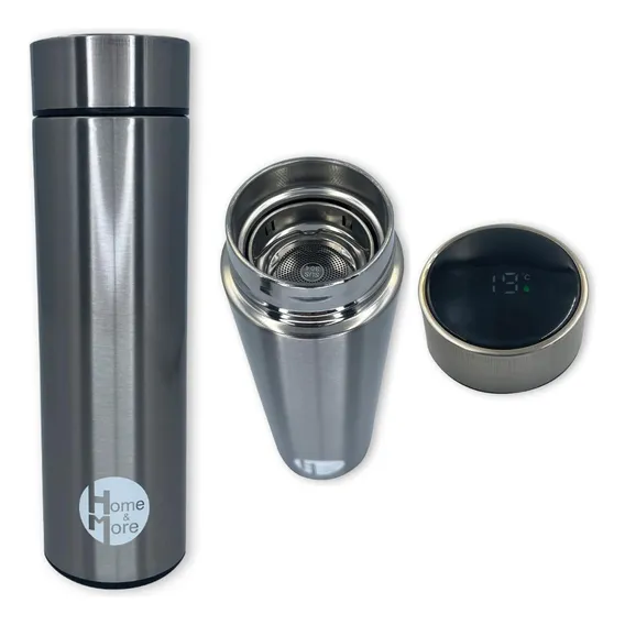 Garrafa Isotérmica Aço Inox 500ml - Cinza Foto 1