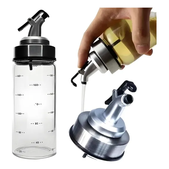Garrafa Para Azeite Vinagre Dosador Vidro 320ml Em Casa Tem Foto 1