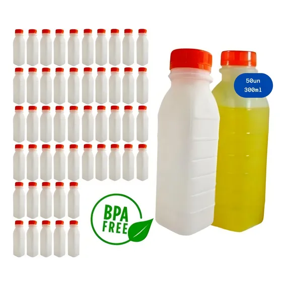 Garrafa Plastica Descartável P/ Suco 300ml C/50 Unidades Foto 1