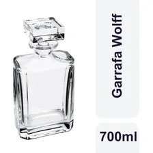 Garrafa Quadrada De Cristal 700ml Incolor Wolff Foto mini 1