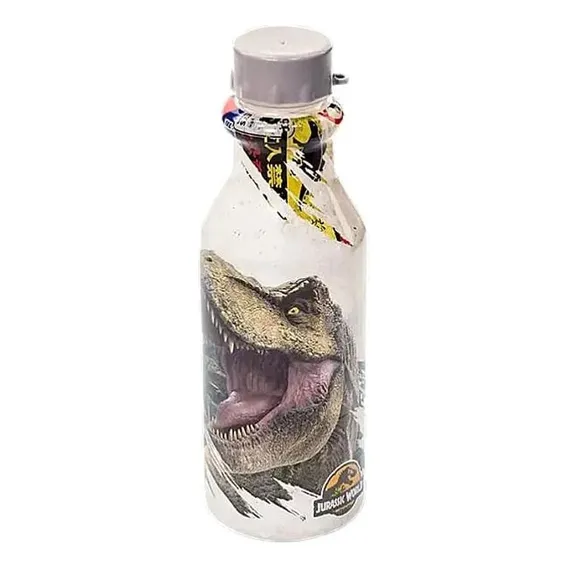 Garrafa Retro Plástico Personagens Infantil 500ml Cor Dinossauro Foto 1