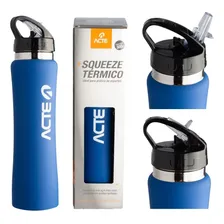 Garrafa Squeeze Termico Emborrachado 500ml C22 Acte Sports Cor Azul Foto mini 3
