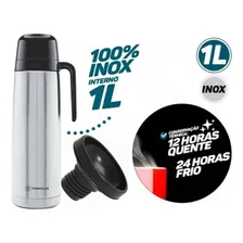 Garrafa Térmica 100% Inox Termolar R-evolution 1l Rolha Bico Foto mini 4
