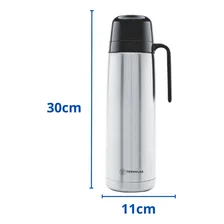 Garrafa Térmica 100% Inox Termolar R-evolution 1l Rolha Bico Foto mini  3