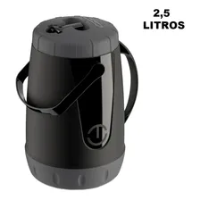 Garrafa Térmica 2,5l Conserva 12h Água Suco Erva Terere Chá Cor Preto Foto mini 1
