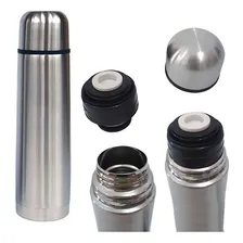 Garrafa Térmica 500ml Aço Inox Inquebrável Com Vacuum Cor Prateado Foto  mini 1