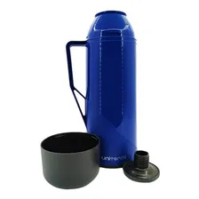 Garrafa Térmica 500ml Unitermi Tampa Copo Café Leite Chá 1un Cor Azul-escuro Foto mini 2