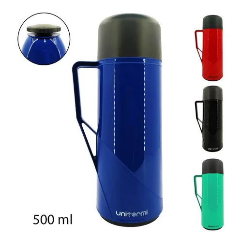 Garrafa Térmica 500ml Unitermi Tampa Copo Café Leite Chá 1un Cor Azul-escuro Foto 1