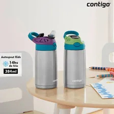 Garrafa Térmica Infantil Squeeze Copo Inox Autospout Verde 384ml Contigo Foto mini 2