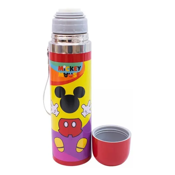 Garrafa Térmica Mickey 500ml Vermelha 90 Anos Disney Inox Cor Colorida Foto 1