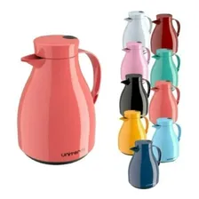 Garrafa Térmica Unitermi Paris 1 Lt Gatilho Bule Café Leite Cor Salmão Foto mini  2