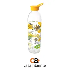 Garrafa Vidro P/ Água e Suco 1000ml Cor Amarelo Foto  mini 1