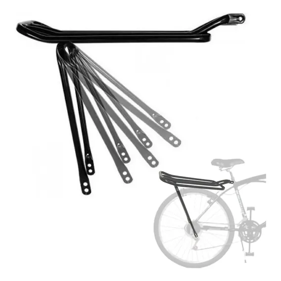 Garupa Para Bicicleta Bagageiro Articulado Cromado Mtb Cor Preto Foto 1