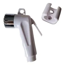 Gatilho Para Ducha Higiênica Chuveirinho Branco Com Suporte Foto mini 1