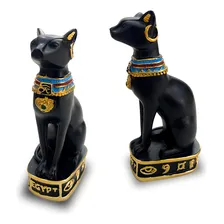 Gato EgĂpcio Bastet Preto 9cm SĂmbolo Fertilidade Pequeno Foto mini 2