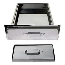 Gaveta Cinzeiro Para Churrasqueira Inox +tampa Refratária Foto mini 1