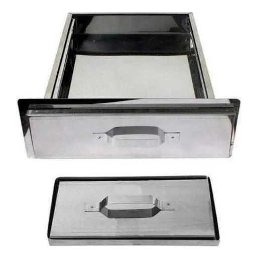 Gaveta Cinzeiro Para Churrasqueira Inox +tampa Refratária Foto 1