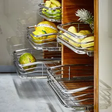 Gaveta Deslizante 570mm Aramada Fruteira Em Aço Inox Corredi Cor Cinza Foto mini 2